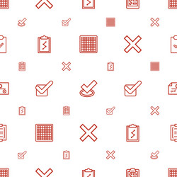 check icons pattern seamless white background vector