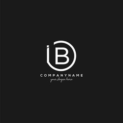 Ib initial logo with colorful template Royalty Free Vector