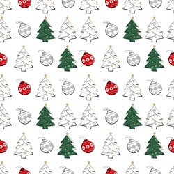 seamless pattern with line and silhouette vector image