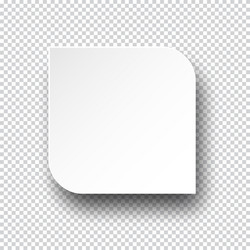 White paper sheet with shadow Royalty Free Vector Image