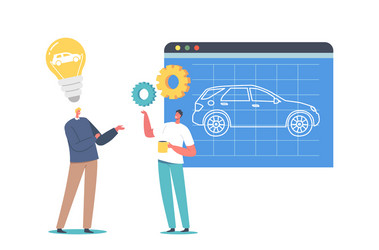 automobile prototyping process engineers vector image