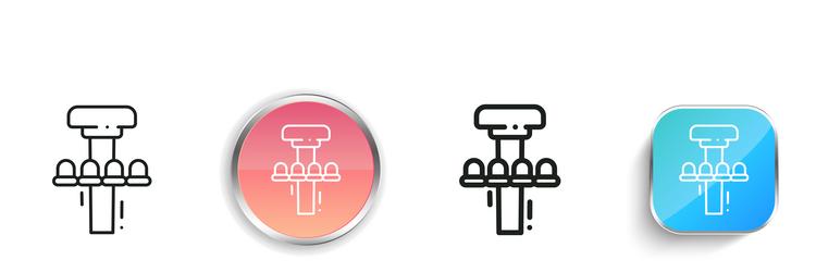 fall icon thin linear regular and button style vector image