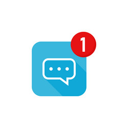 new message icon in flat style incoming inbox vector image
