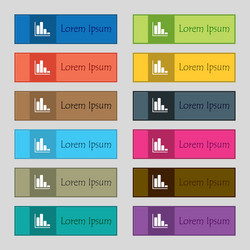 Infographic icon sign set of twelve rectangular vector