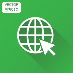 go to web icon business concept network internet vector image