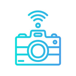 camera icon in gradient style about internet vector image