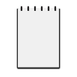 Isolated Notepad on White Background vector image
