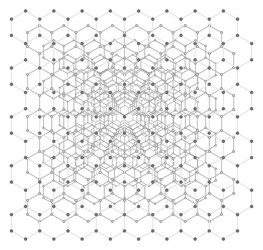 polygonal mesh grid scientific structure line vector image