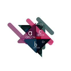 Triangle data visualization design option vector