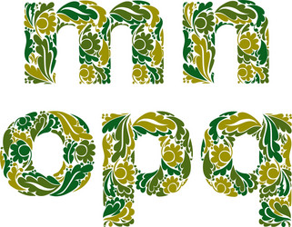 Decorative typescript with natural spring pattern vector