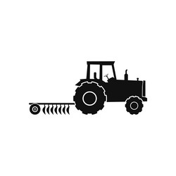 Farming tractor icon flat style eps Royalty Free Vector