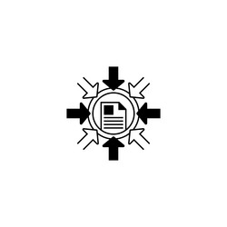 file compression line icon linear style sign vector image
