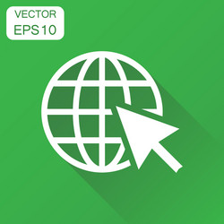 go to web icon business concept network internet vector image