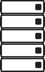 isolated web hosting design vector image