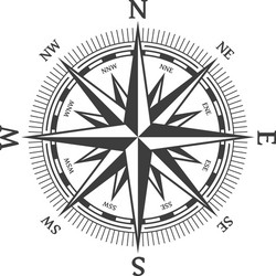 Nautical Wind Rose Vector Image