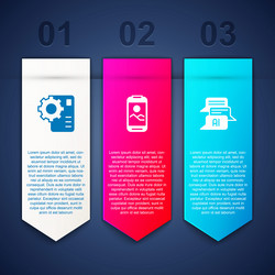 set neural network mobile phone and chat bot vector image