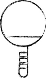 sketch draw ping pong racket vector image