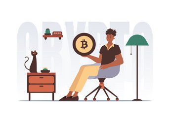 concept of mining and extraction bitcoin vector image