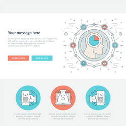 flat line business concept web site header vector image