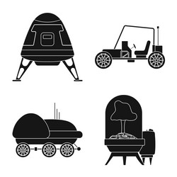 isolated object of mars and space sign set vector image