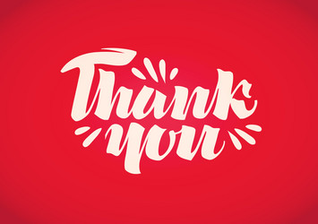 thank you handwritten inscription Vector Image