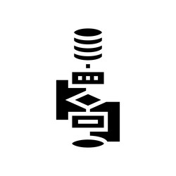 algorithm big data glyph icon vector image