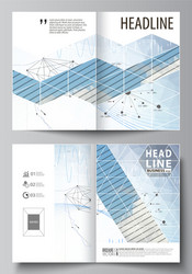 business templates for bi fold brochure flyer Vector Image