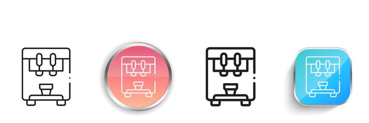 ice cream machine icon thin linear regular vector image