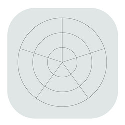 Polar circular grid mesh pie chart graph element vector
