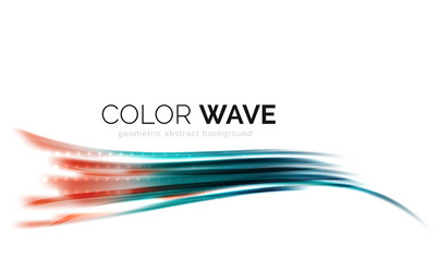 abstract color wave design element vector