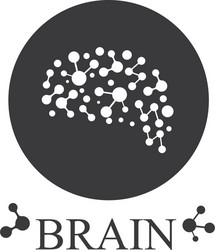 Brain logo icon template vector