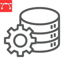 database management line icon vector