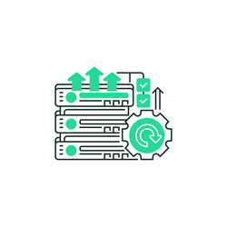 system backup line icon linear style sign vector image