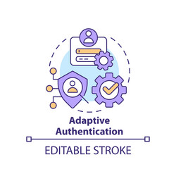 Secure authentication concept icon Royalty Free Vector Image