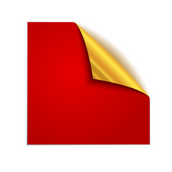 Sticker Paper Red Color Red square paper sticker Royalty Free Vector Image