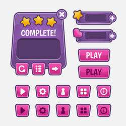 set of game menu selection for rpg and adventure vector image