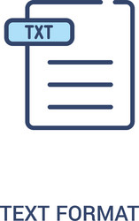 text format concept 2 colored icon simple line vector image