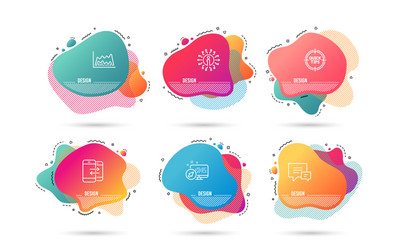 trade chart comment and phone communication icons vector