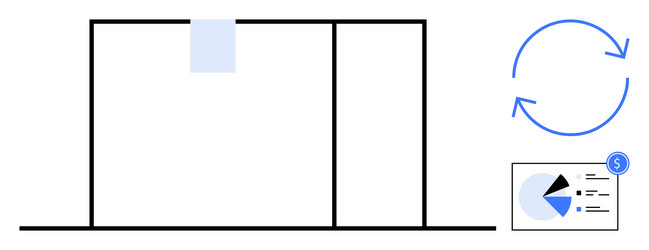 finance and operations workflow with data vector image