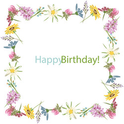 floral wheath circle frame for your design Vector Image