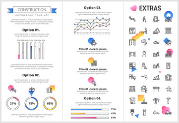 Construction infographic template and elements Vector Image