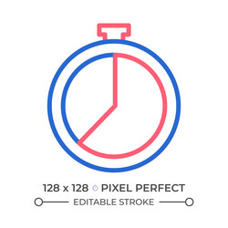 countdown timer two color line icon vector image