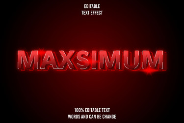 editable text effect 3d emboss modern style vector image