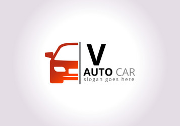 letter v car logo design template inspiration vector