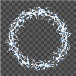 lightning round decorative frame on transparent vector image