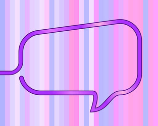 Rectangular speech bubble made one continuous vector