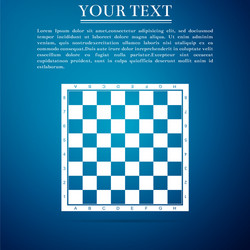 Chess board flat icon on blue background vector