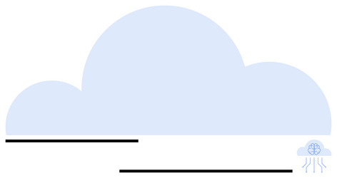 cloud design with neural network motif vector image