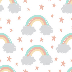 Rainbow Seamless Pattern Vector Image