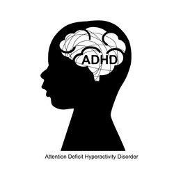 Adhd attention deficit hyperactivity disorder Vector Image